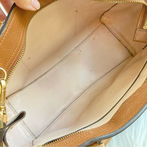 MICHAEL KORS Tan Acorn Hayes Satchel + Wallet Raven Jet Set Bedford Selma Mercer - Picture 11 of 12